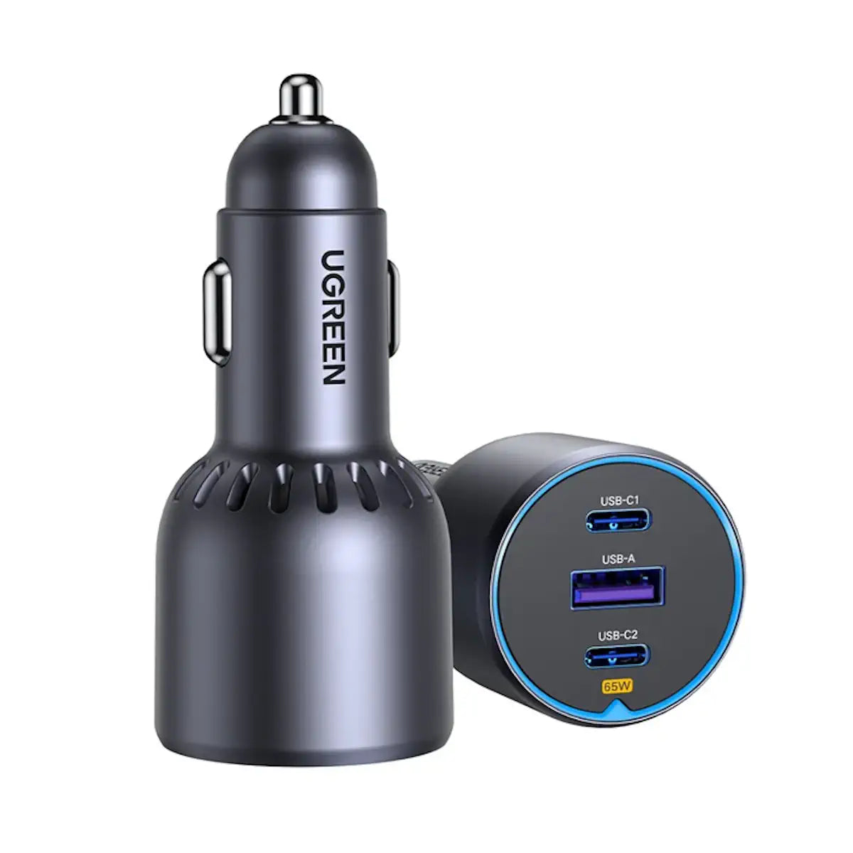 UGREEN 75W Dual USB-C & USB Car Charger PD 3.0 QC 4.0+ PPS – 35024